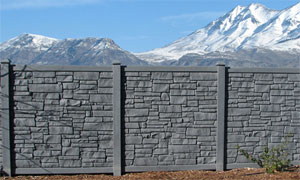 Commercial Stone Look Vinyl Fence